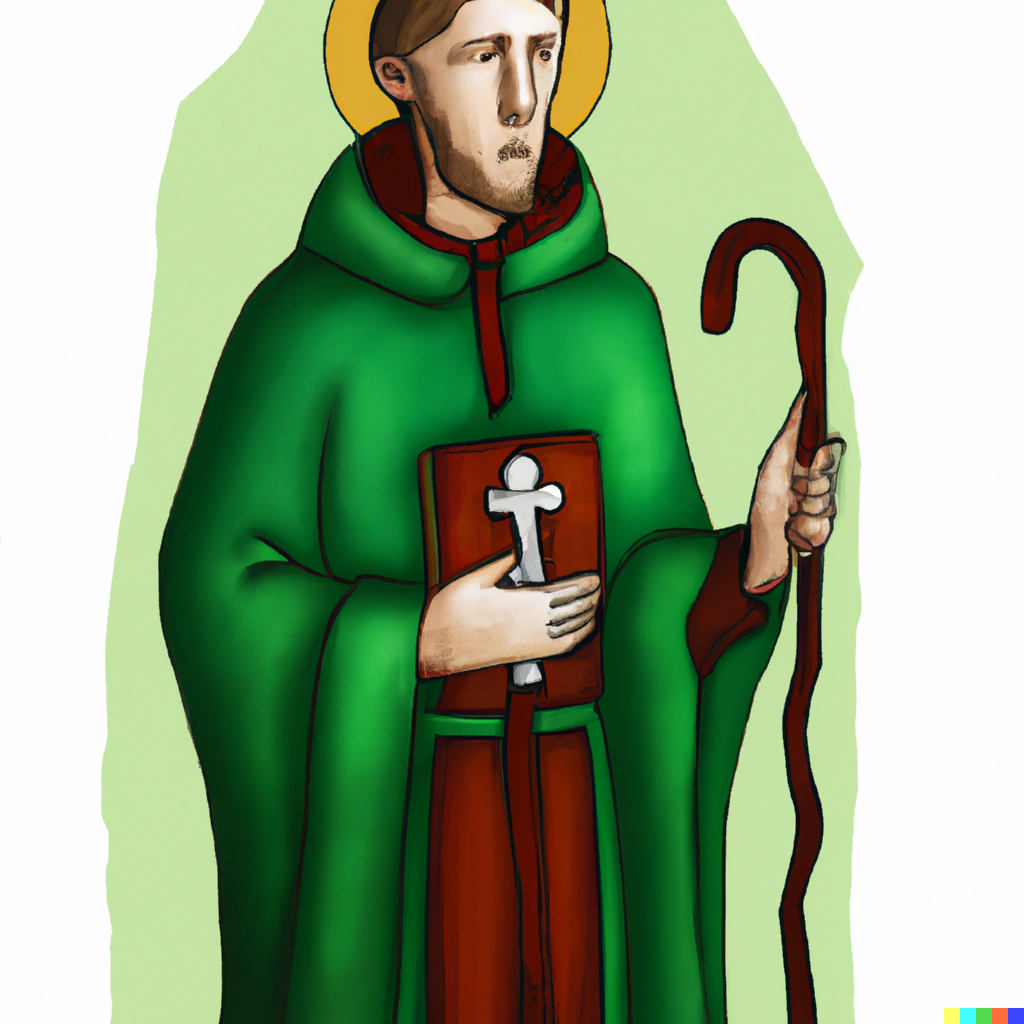 Artistic picture of St. Patrick 